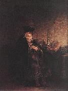 REMBRANDT Harmenszoon van Rijn Self-portrait as a Young Man USA oil painting artist